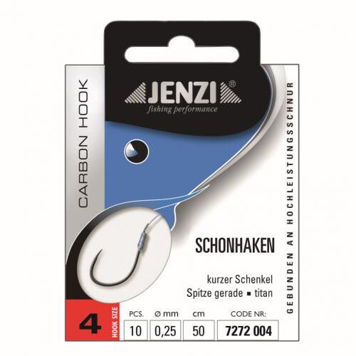 Jenzi Schonhaken, Gebunden, Größe 4, 0,25 mm, 50 cm