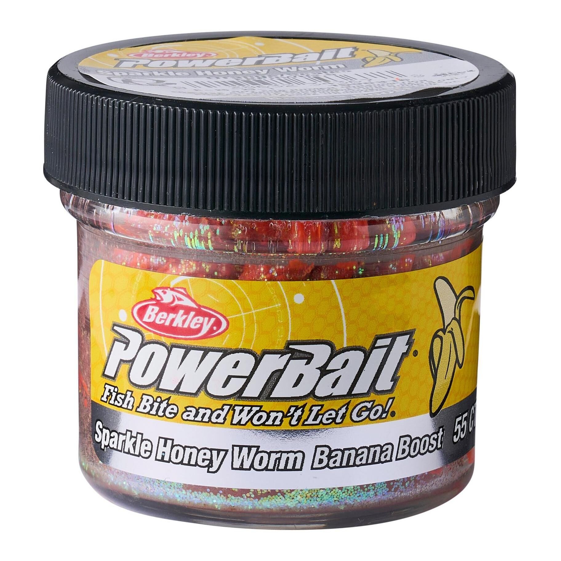 Berkley PowerBait Sparkle Honey Worm - Banana Boost