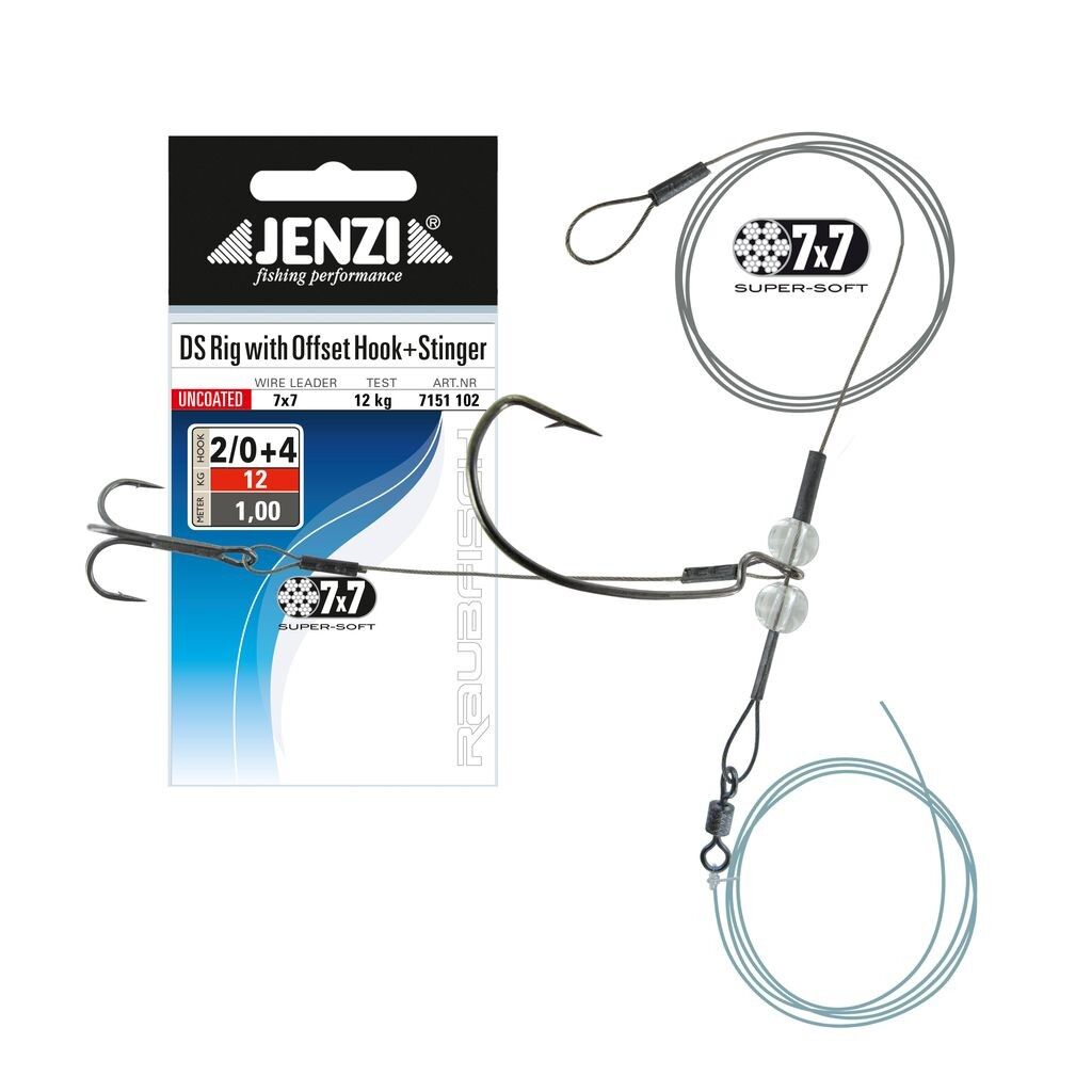 Jenzi Drop Shot Stinger Rig 2/0 + 4, 12kg