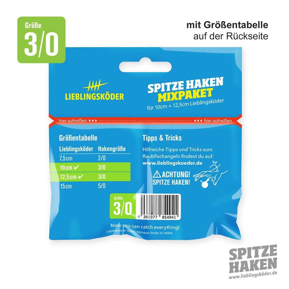 Lieblingsköder Spitze Haken 3/0 Mix