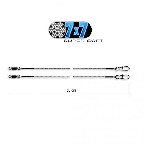 Jenzi Powerflex 7x7 Stahlvorfach 6 Kg, Länge 50 cm