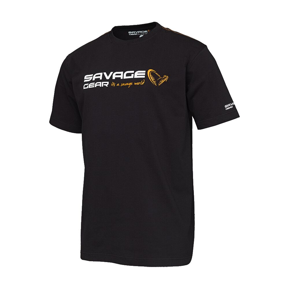 Savage Gear T-Shirt mit Signature - Logo Schwarz