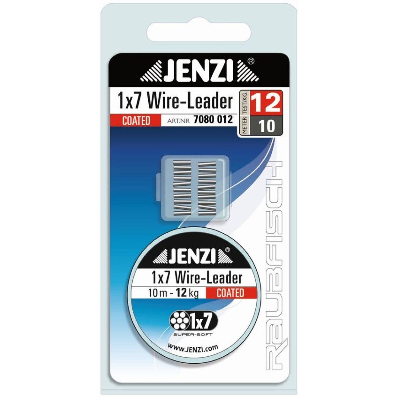 Jenzi 1x7 Wire - Leader Coated mit Quetschhülsen
