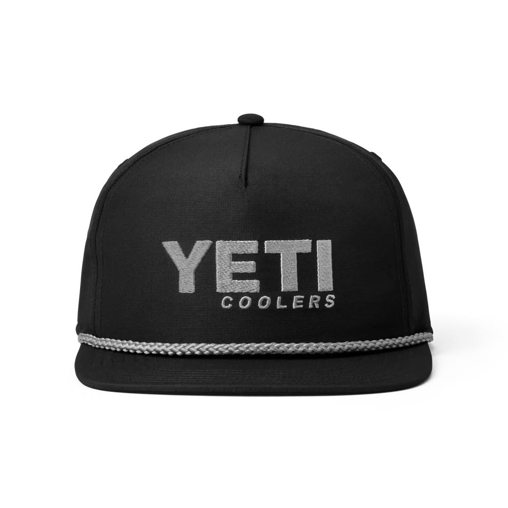 YETI Coolers Flat Brim Rope Hat Black