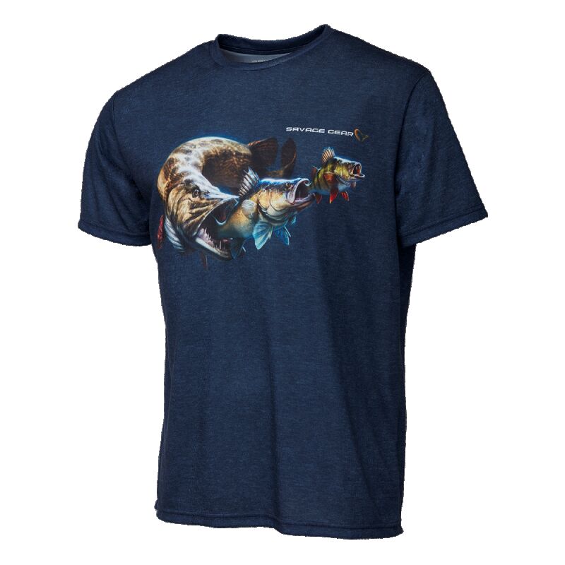 Savage Gear T-Shirt Cannibal Tee Blau M