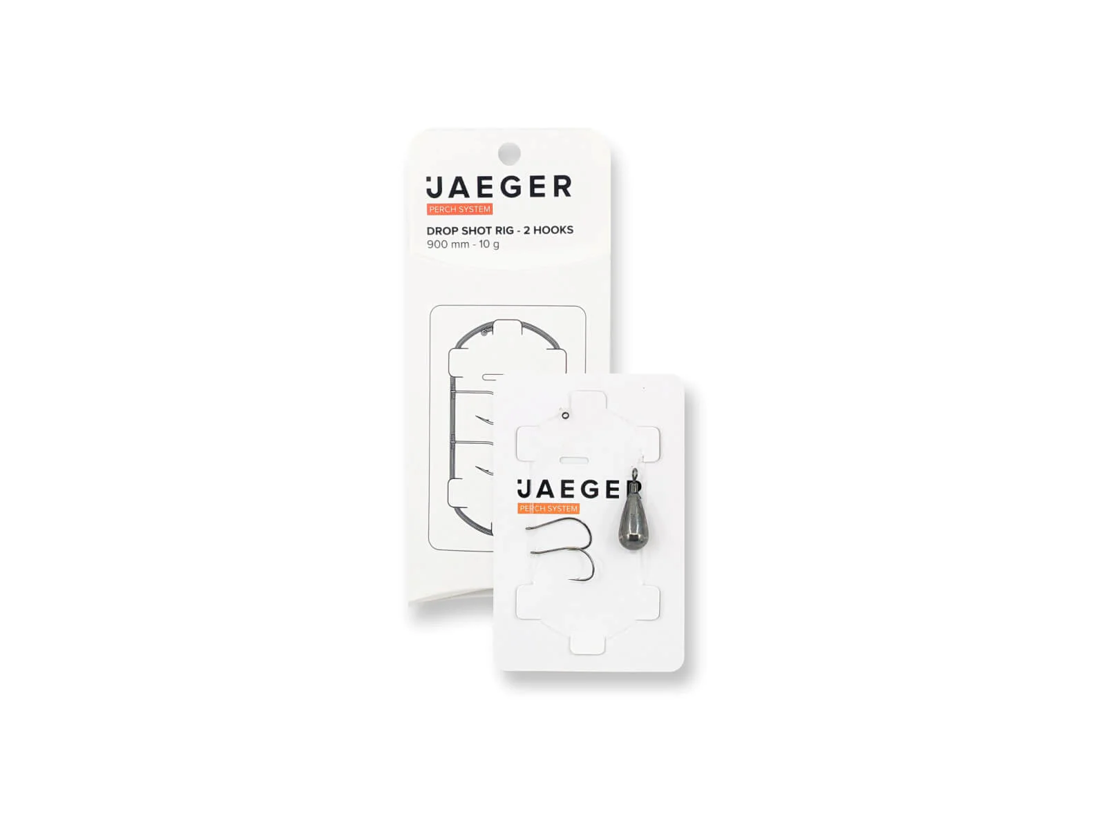 Jaeger Drop Shot Rig 2 Hooks Perch System
