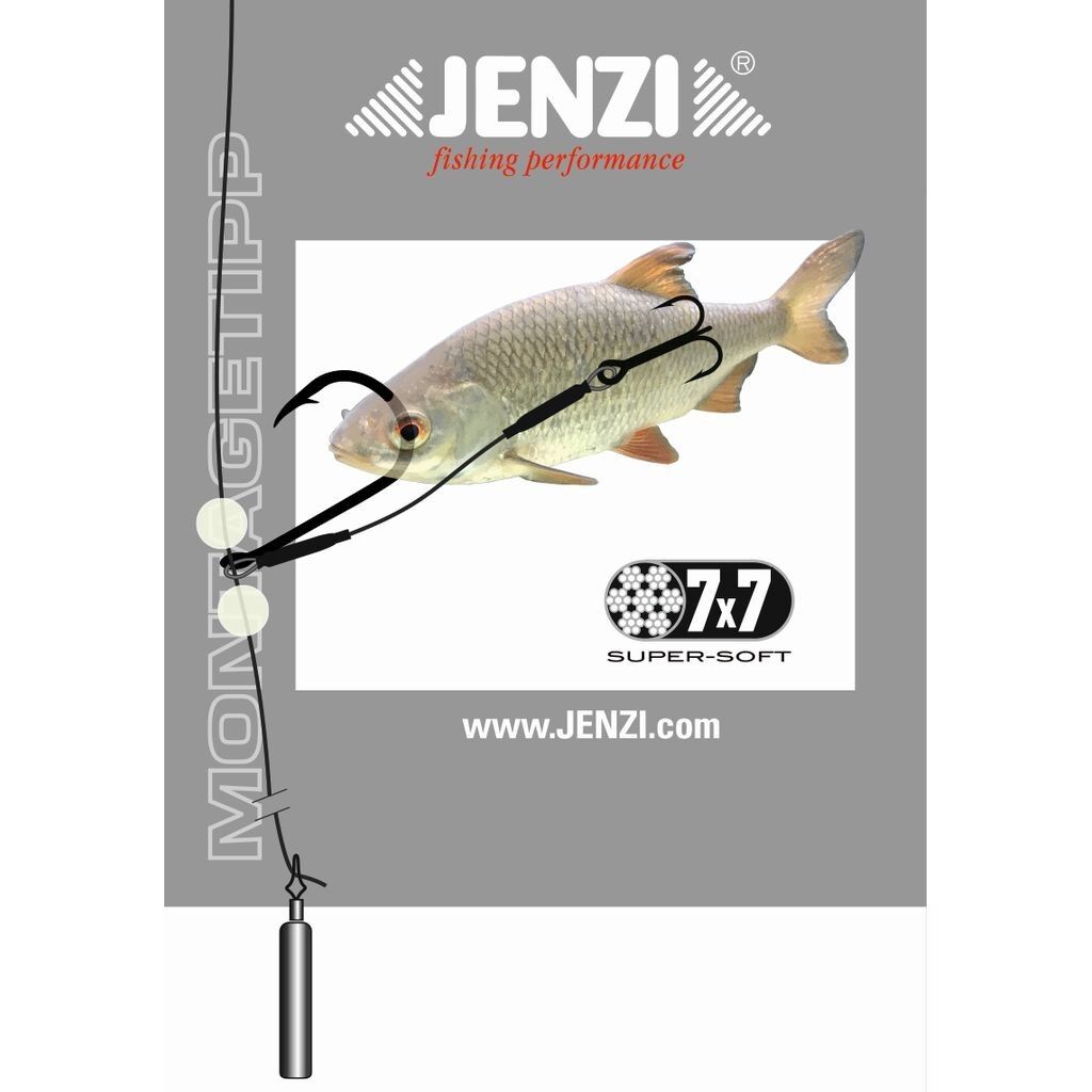 Jenzi Drop-Shot Rig mit Einzelhaken 1/0 + 4g 12kg