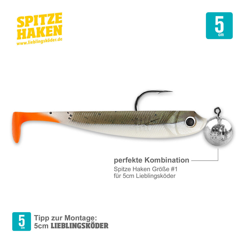 Lieblingsköder Spitze Haken Gr.1 Mixpaket See - Jigkopf
