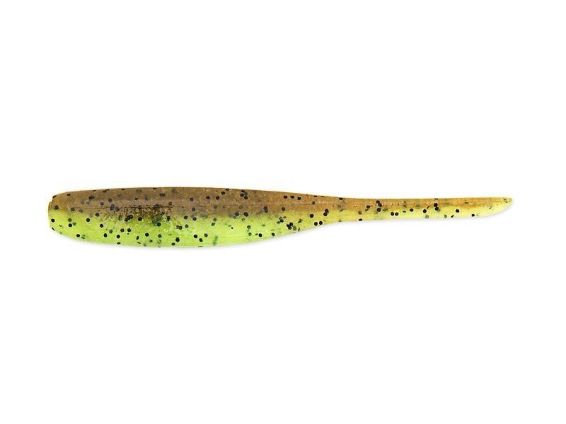 Keitech Shad Impact Green Pumpkin / Chartreuse 2"