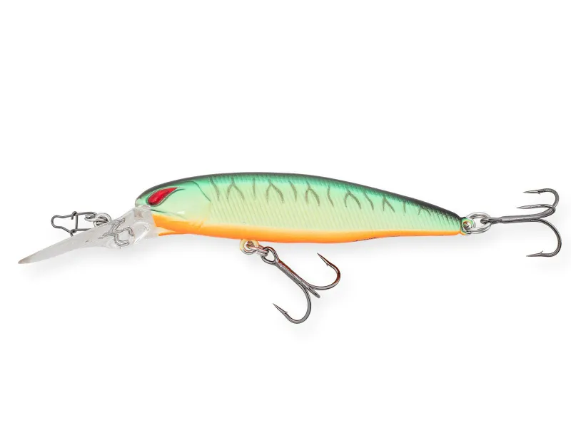 Nories Laydown Minnow Deep Just Wagasagi Cream Chartreuse Hot Tiger