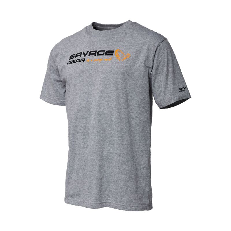 Savage Gear T-Shirt mit Signature - Logo Grau