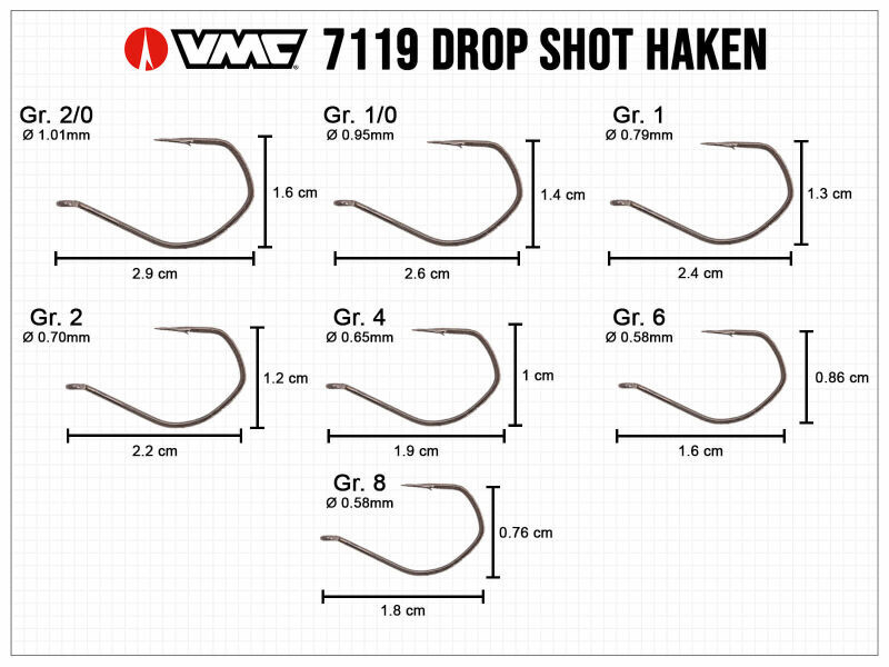VMC Spark Point Drop Shot Haken