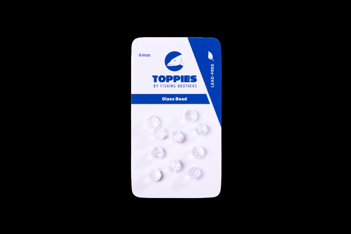 Toppies Glasperlen Weiss 6mm