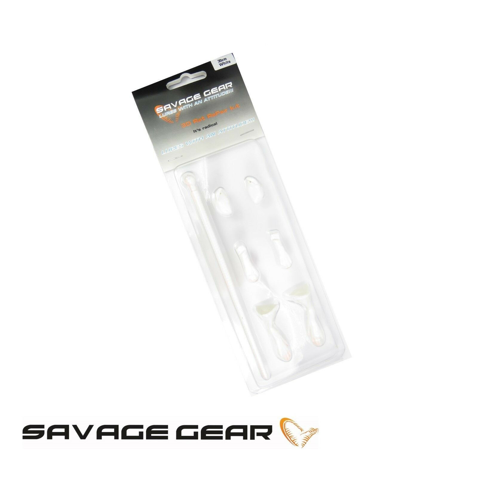 Savage Gear 3D Ratte Reparatur Kit 20 cm Weiss