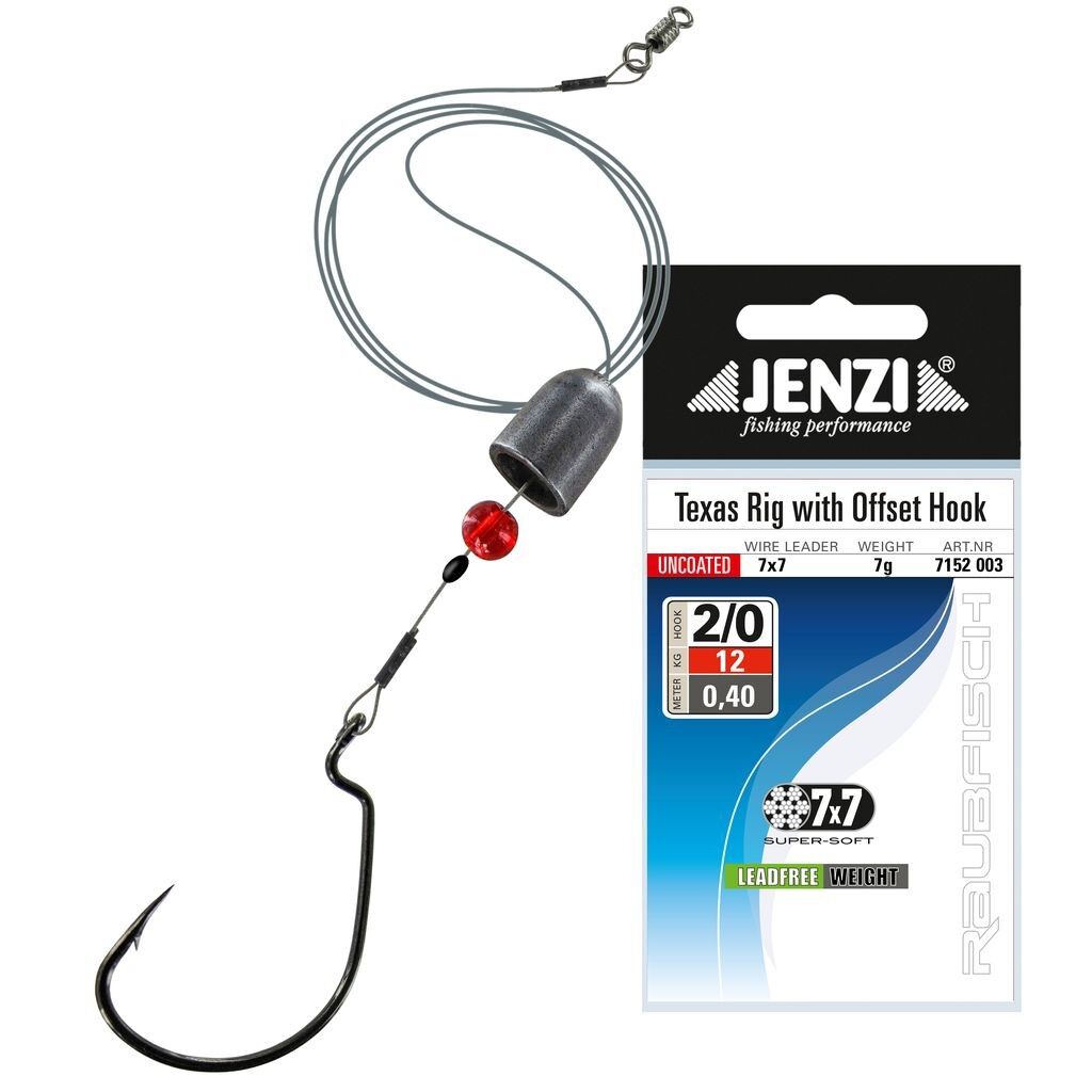 Jenzi Texas Rig Stahlvorfach 7g 2/0