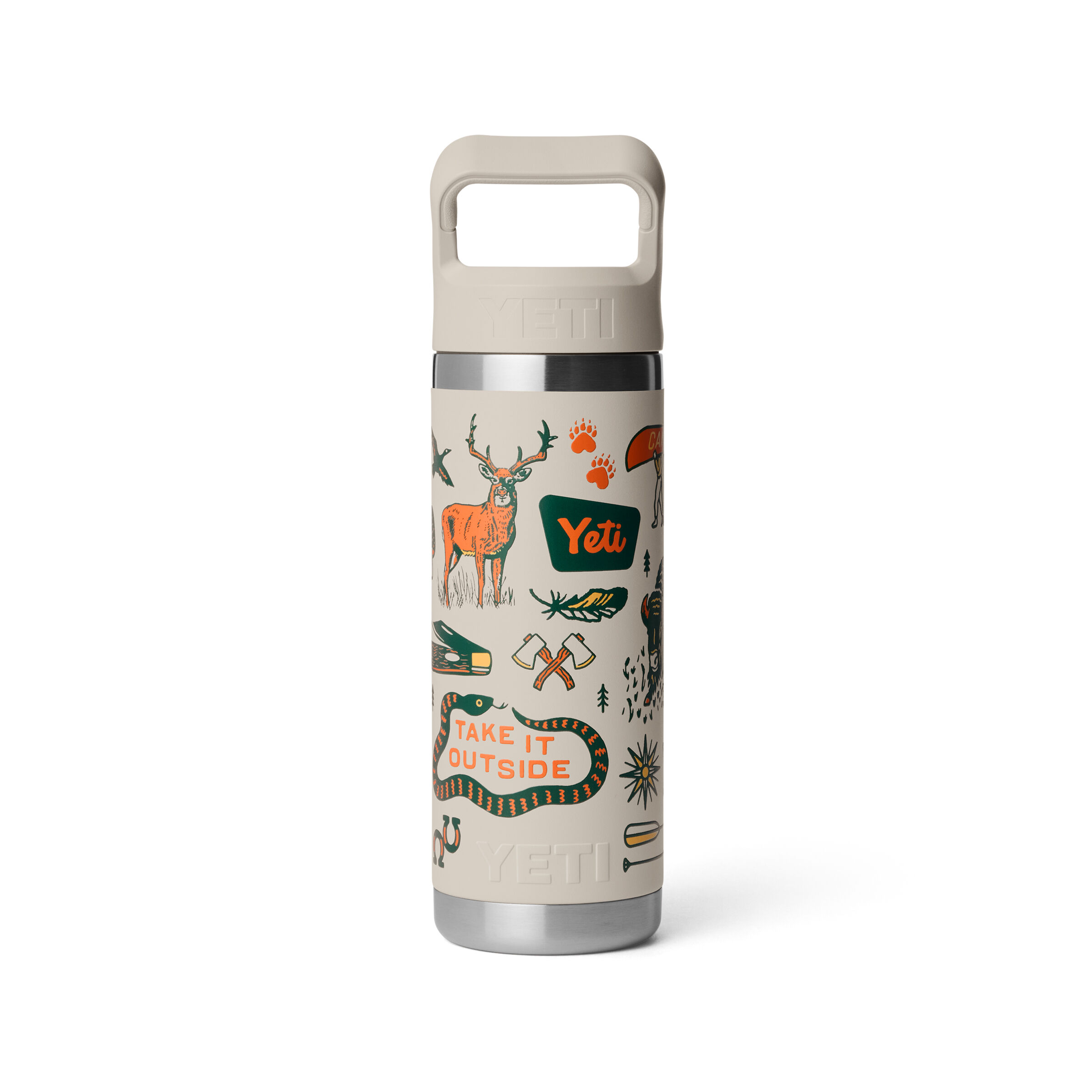 YETI Rambler Flasche mit Trinkhalmdeckel