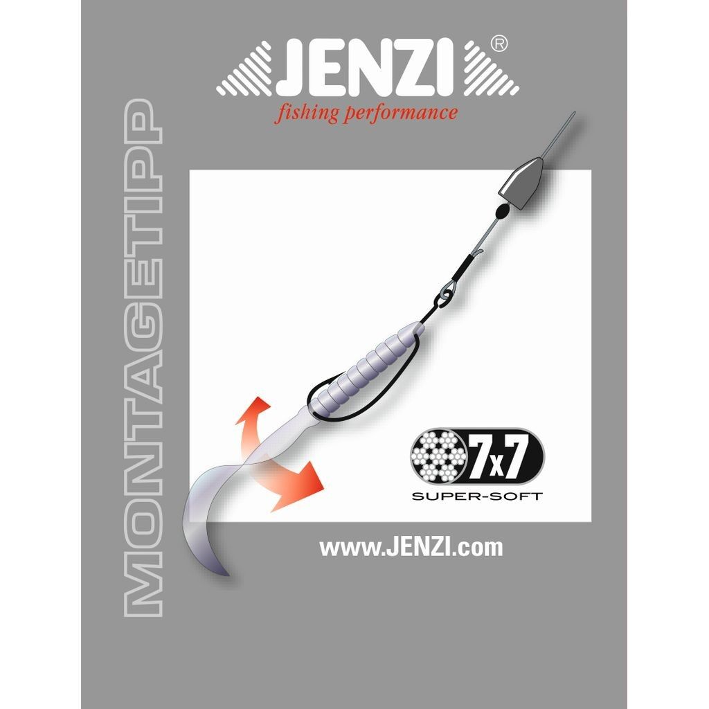 Jenzi Texas Rig Stahlvorfach 7g 1/0