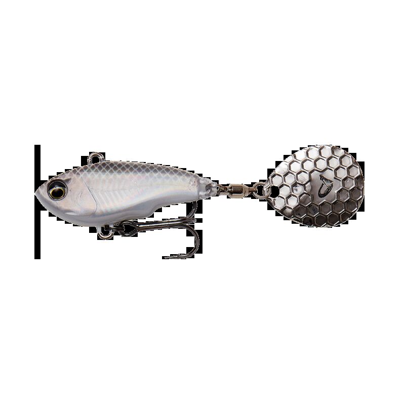Savage Gear Fat Tail Spin White Silver 8cm