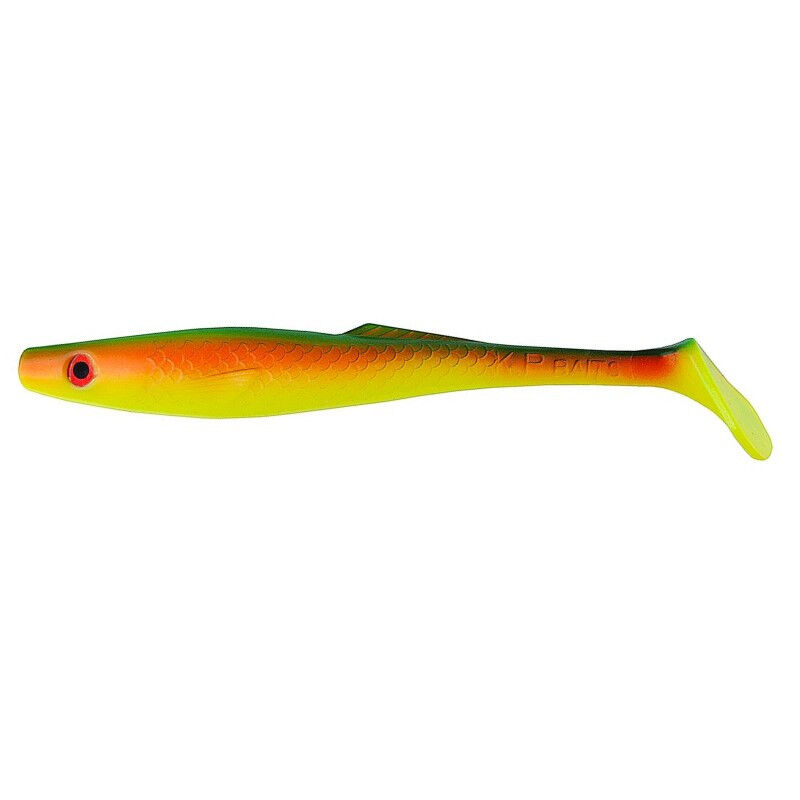 K.P Baits Pike Shad Junior 20cm Yellow Red Stripe