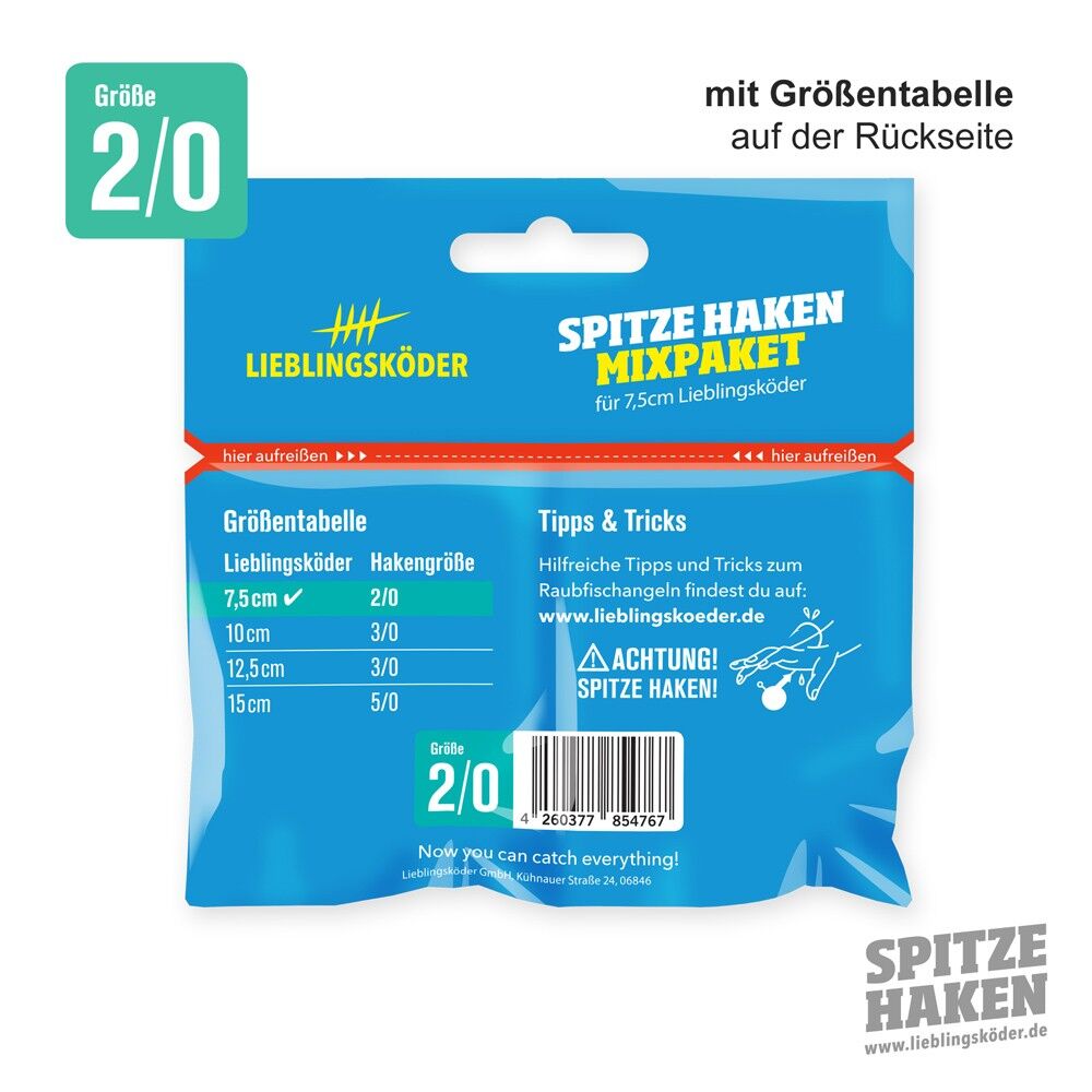Lieblingsköder Spitze Haken 2/0 Mix