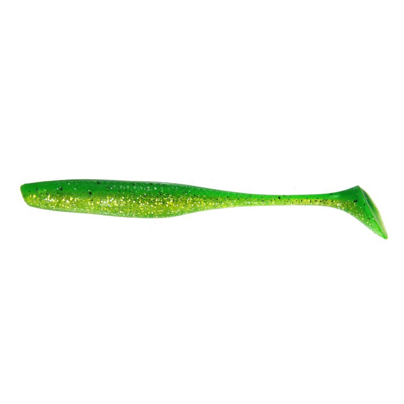 K.P Baits Lazy Shad Gummifisch 10cm 4" Lime Twon Tone