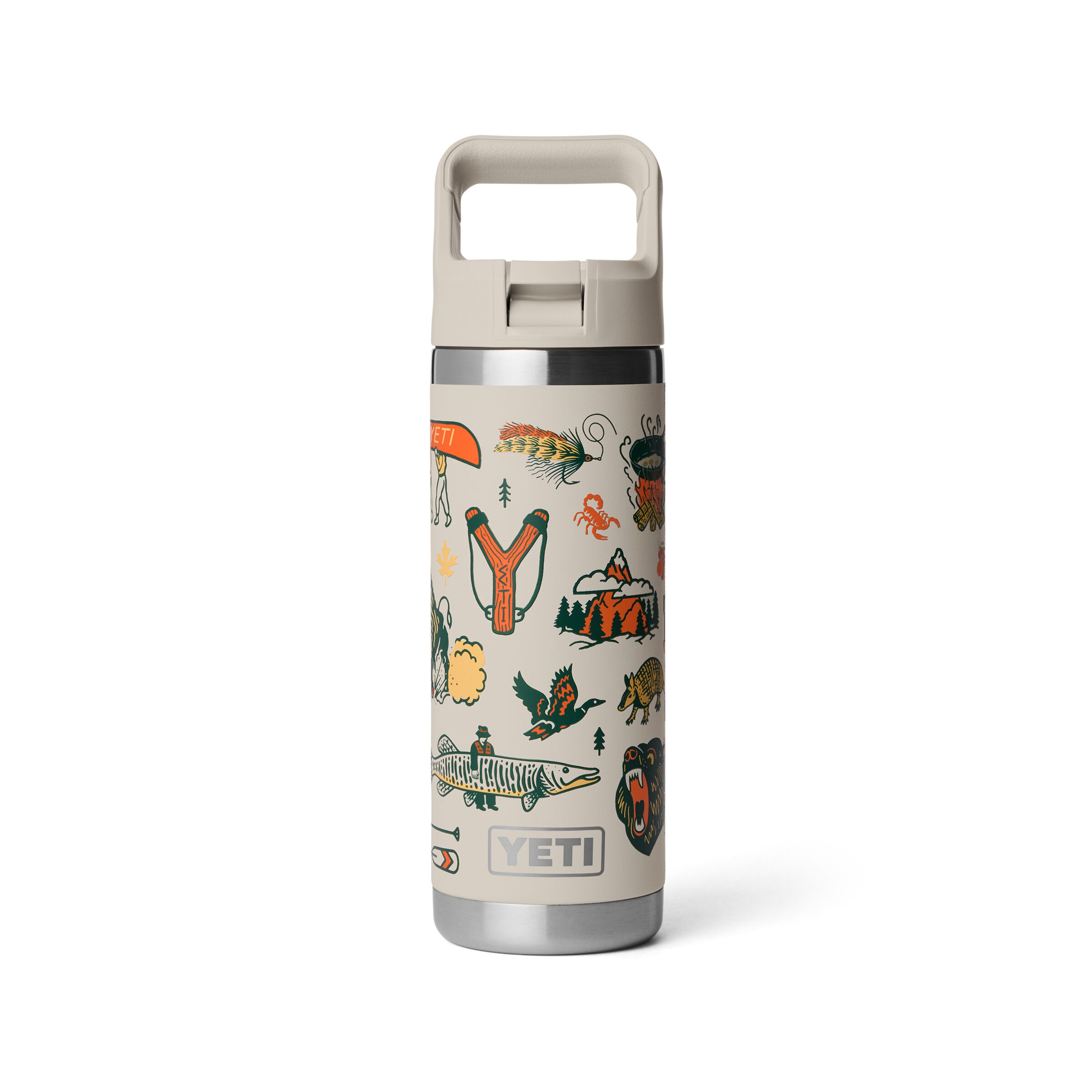 YETI Rambler Flasche mit Trinkhalmdeckel