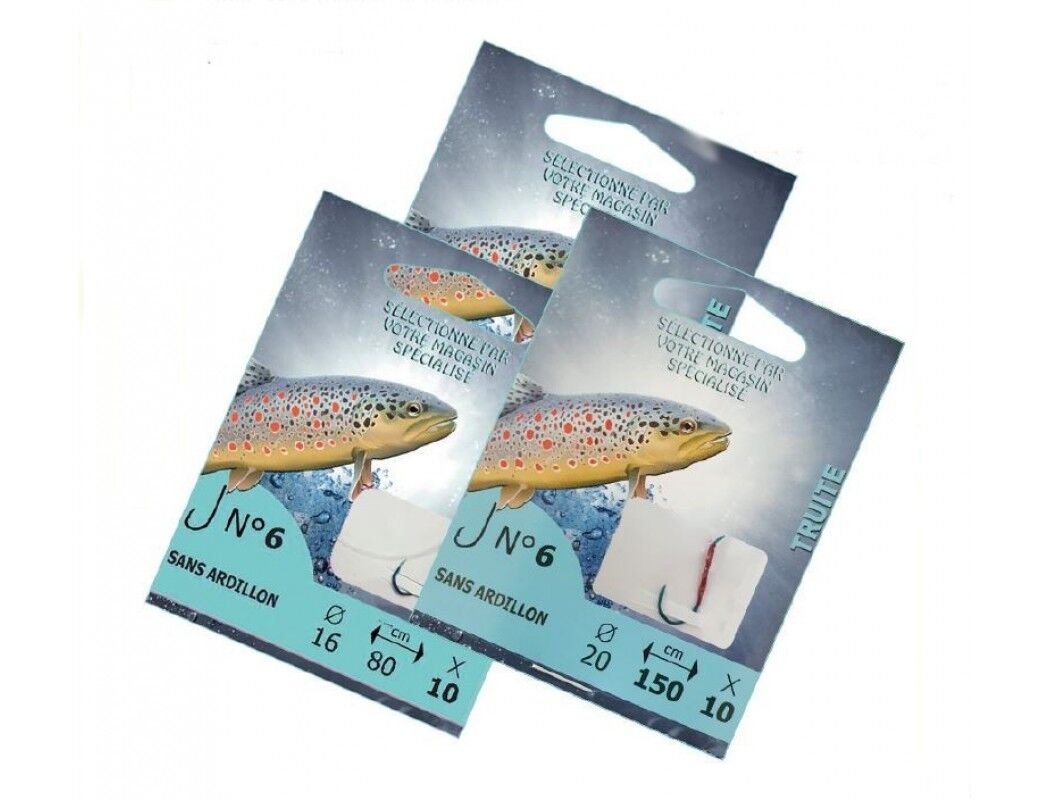 Pafex widerhakenloser Forellenhaken mit Vorfach