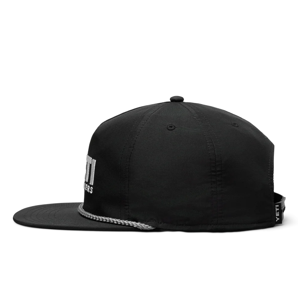 YETI Coolers Flat Brim Rope Hat Black