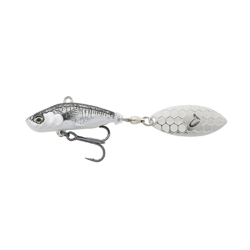 Savage Gear 3D Sticklebait Tail Spin Black Silver 8cm