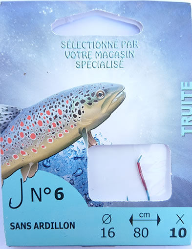 Pafex widerhakenloser Forellenhaken mit Vorfach