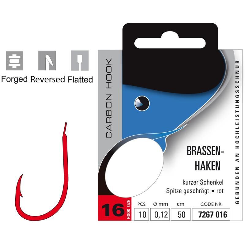 Jenzi Brassen Carbon Haken mit Vorfach