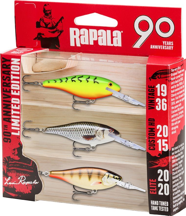 Rapala 90 Years Lure Kit Shad Rap Mid Bright