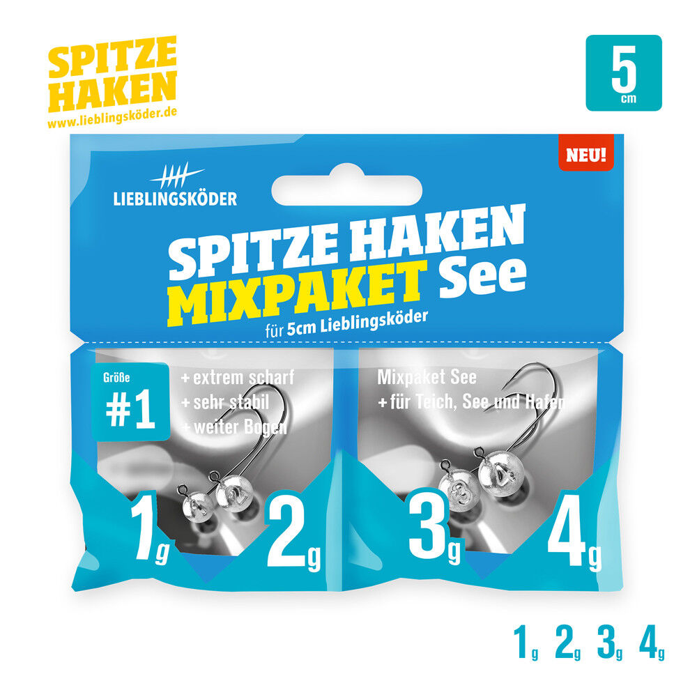 Lieblingsköder Spitze Haken Gr.1 Mixpaket See - Jigkopf