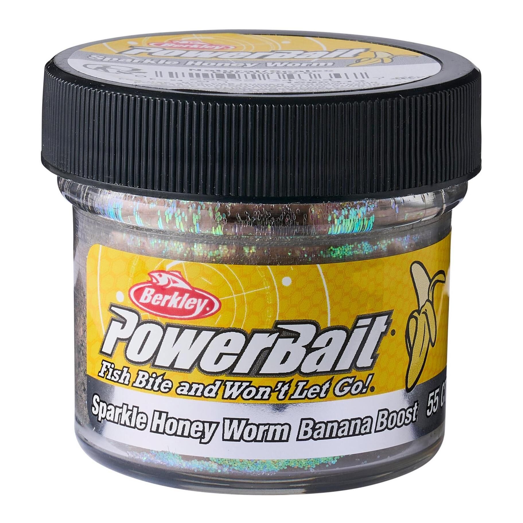 Berkley PowerBait Sparkle Honey Worm - Banana Boost